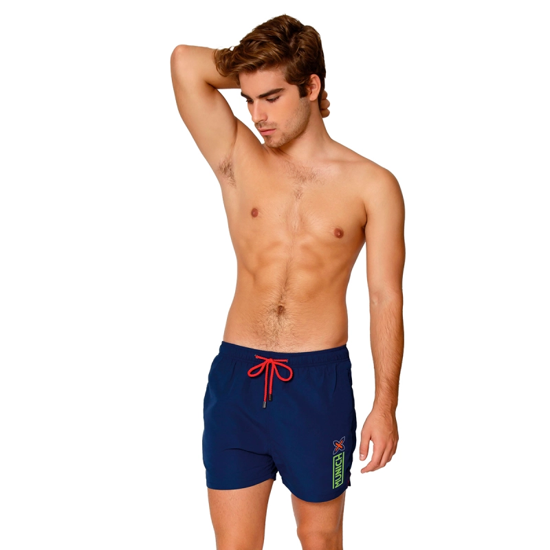 Bañador Corto con forro interior de rejilla Munich MUHARBOURNAVY02 hombre Talla: L Color: Azul