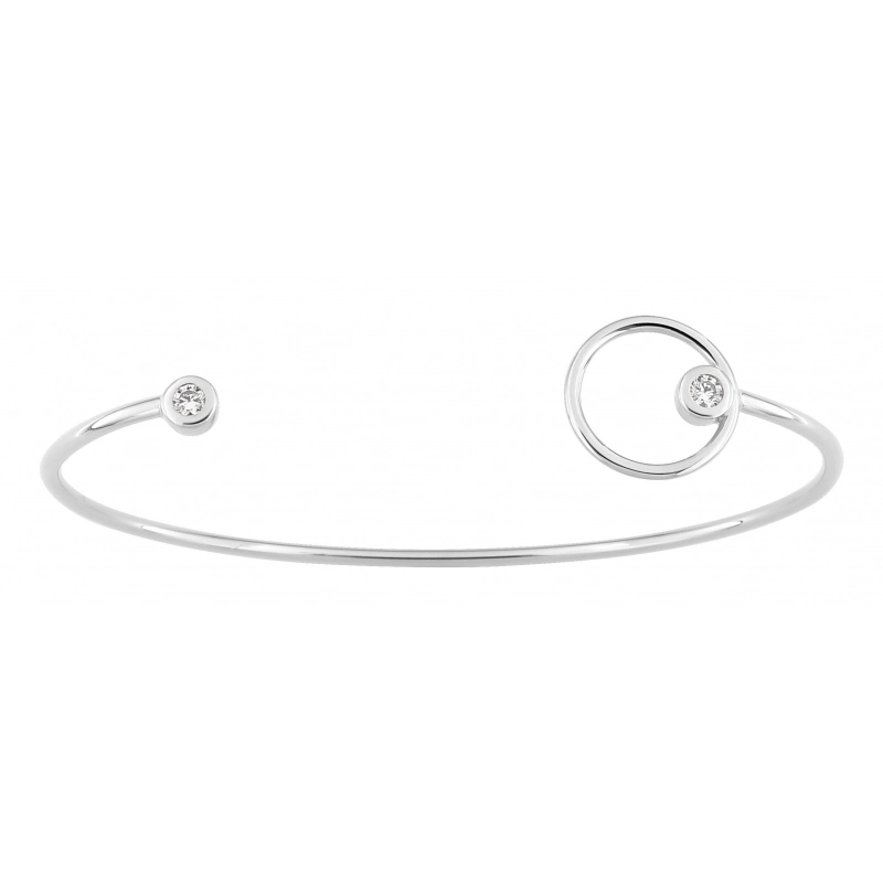 Pulsera  circonita  Plata 925 rh Lua Blanca 456994.9.0