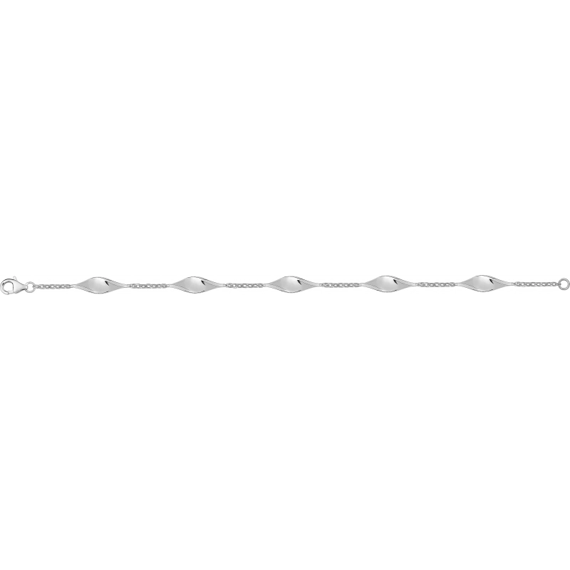 Pulsera 18cm Plata 925 BCEM5086 Lua blanca