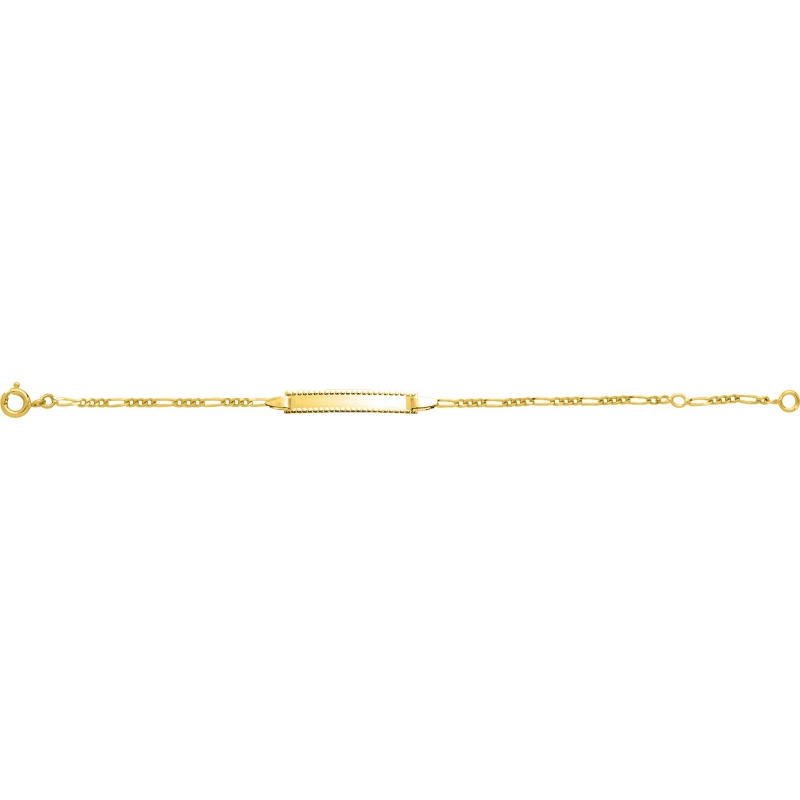 Pulsera bebé chapado en oro 227485.89.15 Talla 15 Lua blanca