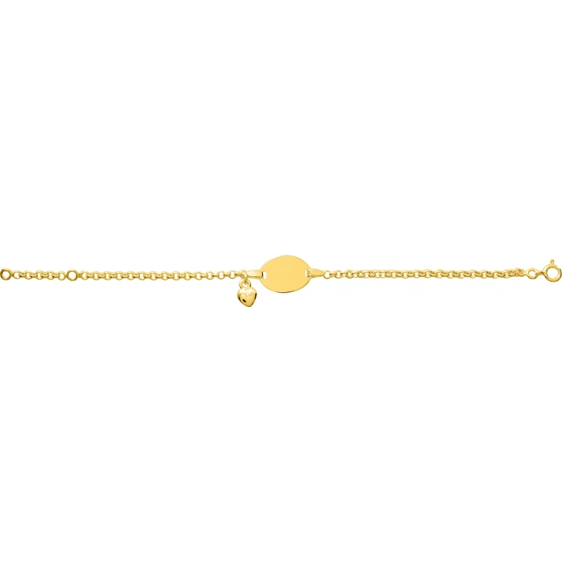 Pulsera bebé chapado en oro 227554.89.15 Talla 15 Lua blanca