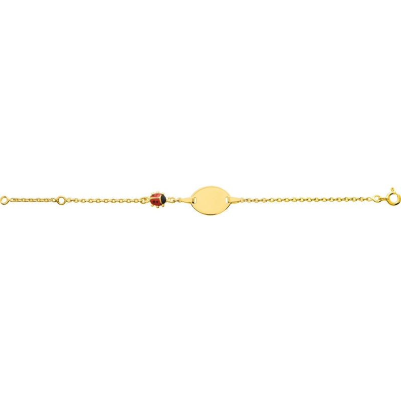 Pulsera bebé chapado en oro 227561.89.15 Talla 15 Lua blanca