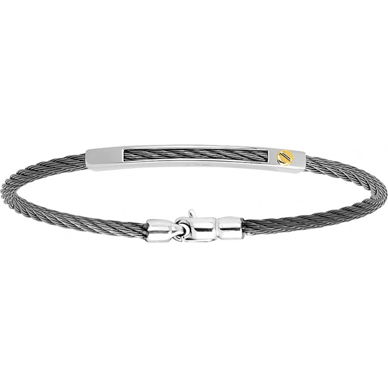 Pulsera con dorado tornillo  acero 7407