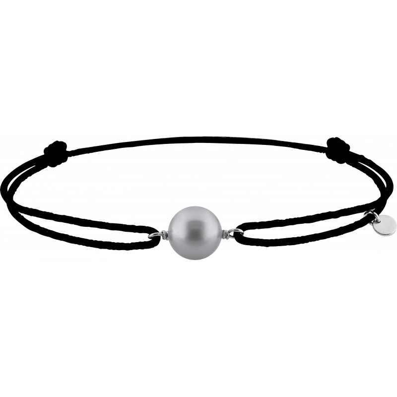 Pulsera con perla sintética y de cordón Plata 925 BDD514N97 Lua blanca