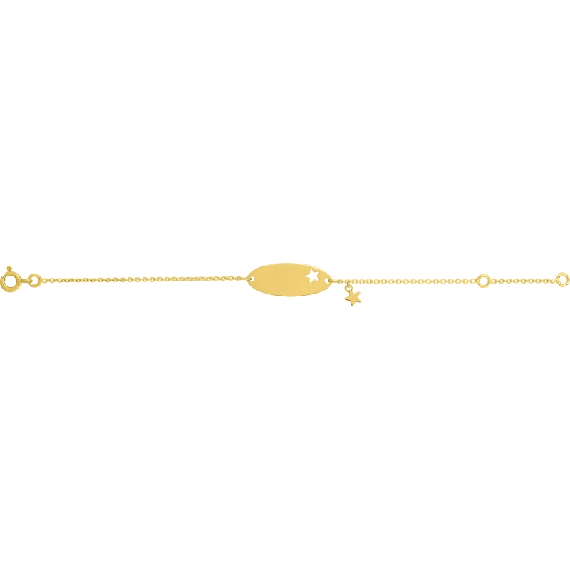 Pulsera niño 9Kt Oro Amarillo 0HU70HIL2.14 Talla 14 Lua blanca