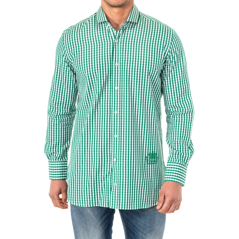 Camisa Manga Larga con cuello de solapa La Martina HMCJ06 hombre Talla: L Color: Verde