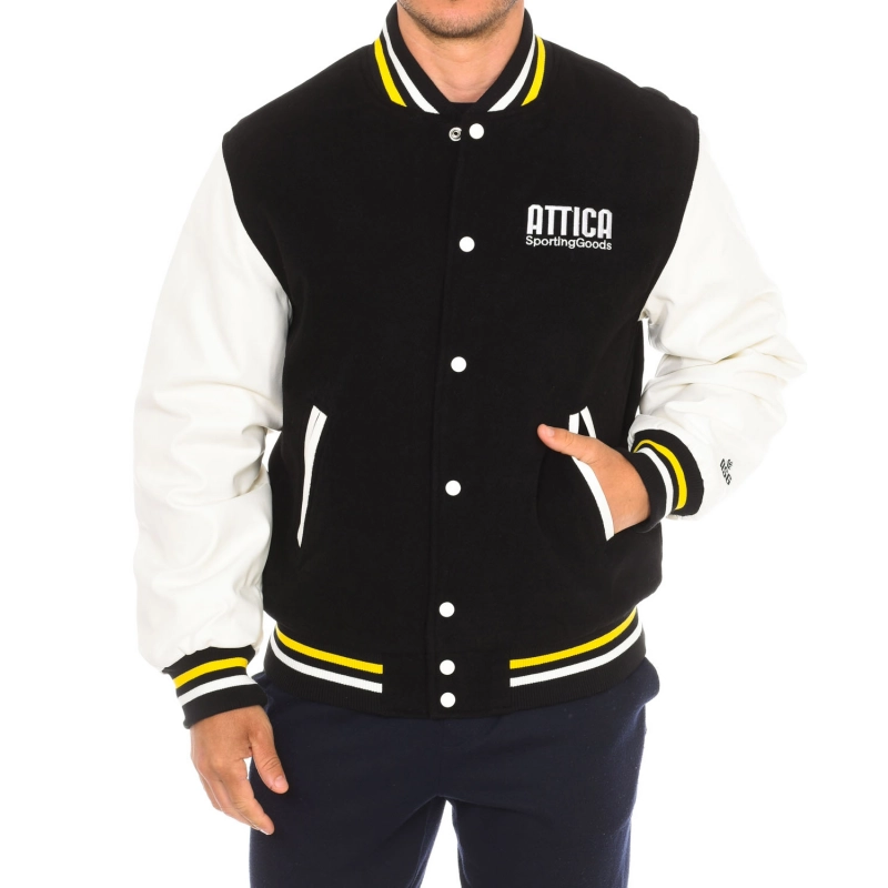 Chaqueta beisbolera ATTICA Sporting Goods AT-FW22-005 hombre Talla: L Color: Negro