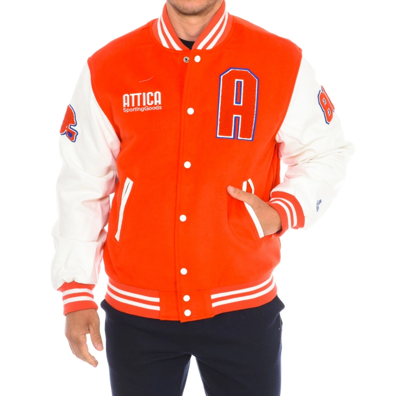 Chaqueta beisbolera ATTICA Sporting Goods AT-FW22-012 hombre Talla: L Color: Naranja