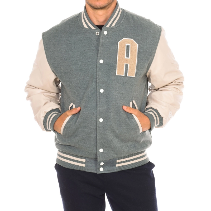 Chaqueta beisbolera ATTICA Sporting Goods AT-FW22-020 hombre Talla: L Color: Gris