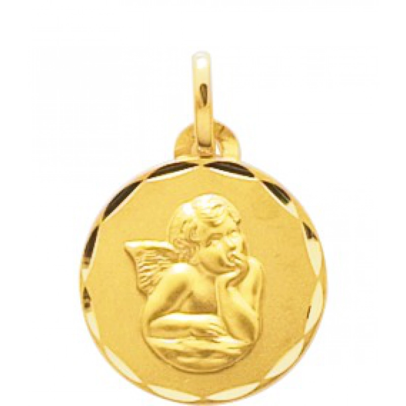 Colgante angel chapado en oro 259545 Lua blanca