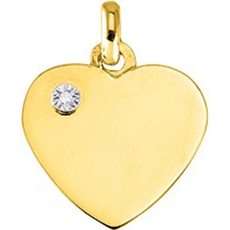 Colgante con diamante 0.006ct GHP3 9Kt Oro Amarillo 0M976.9OK Lua blanca