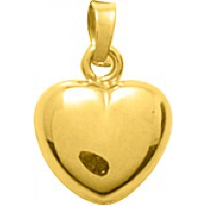 Colgante corazón 18Kt Oro Amarillo 39364.9 Lua blanca