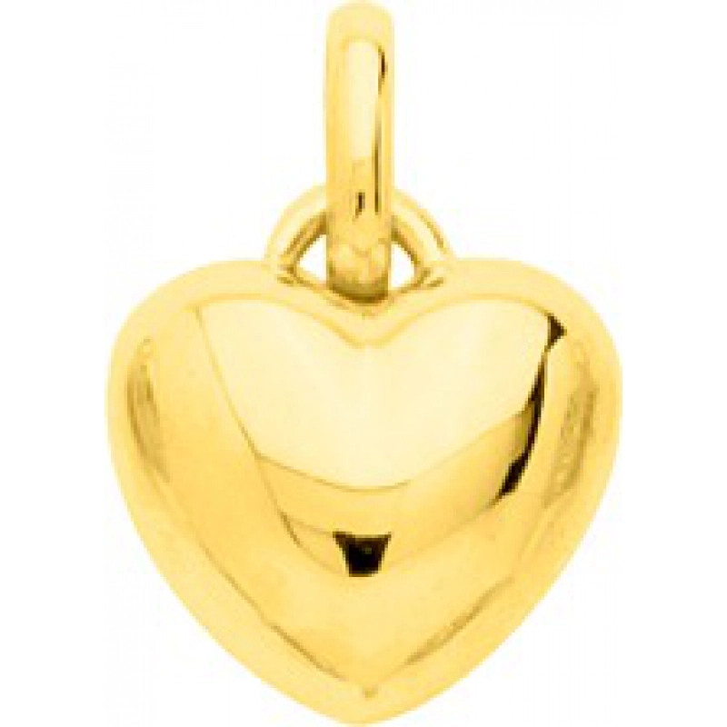 Colgante corazón 18Kt Oro Amarillo 3043 Lua blanca