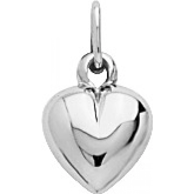 Colgante corazón 18Kt Oro Blanco 3047L Lua blanca