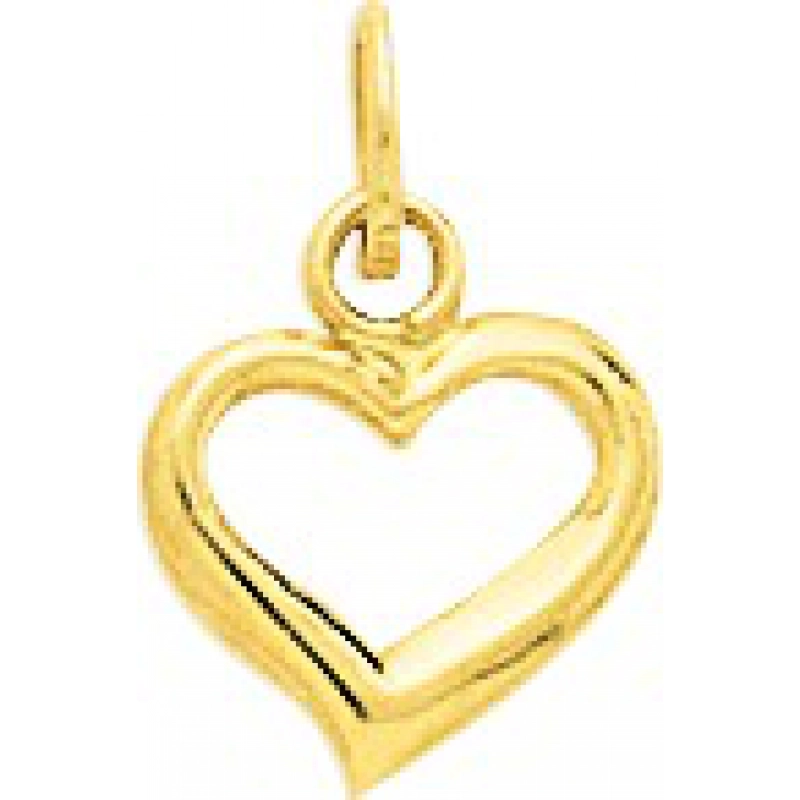 Colgante corazón 9Kt Oro Amarillo 783489 Lua blanca