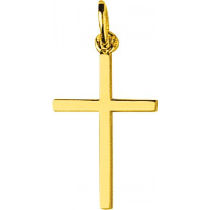 Colgante Cruz 18Kt Oro Amarillo 8633.8 Lua blanca