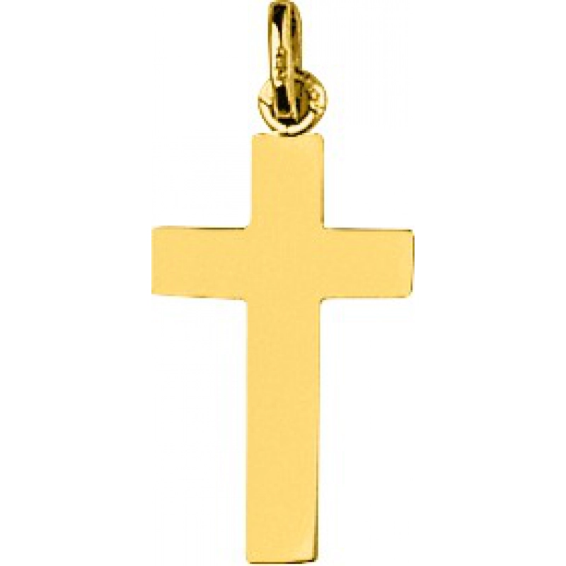 Colgante Cruz 18Kt Oro Amarillo 865 Lua blanca