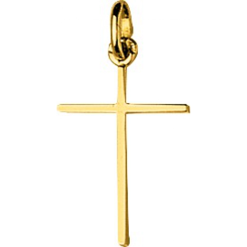 Colgante Cruz 18Kt Oro Amarillo 860 Lua blanca