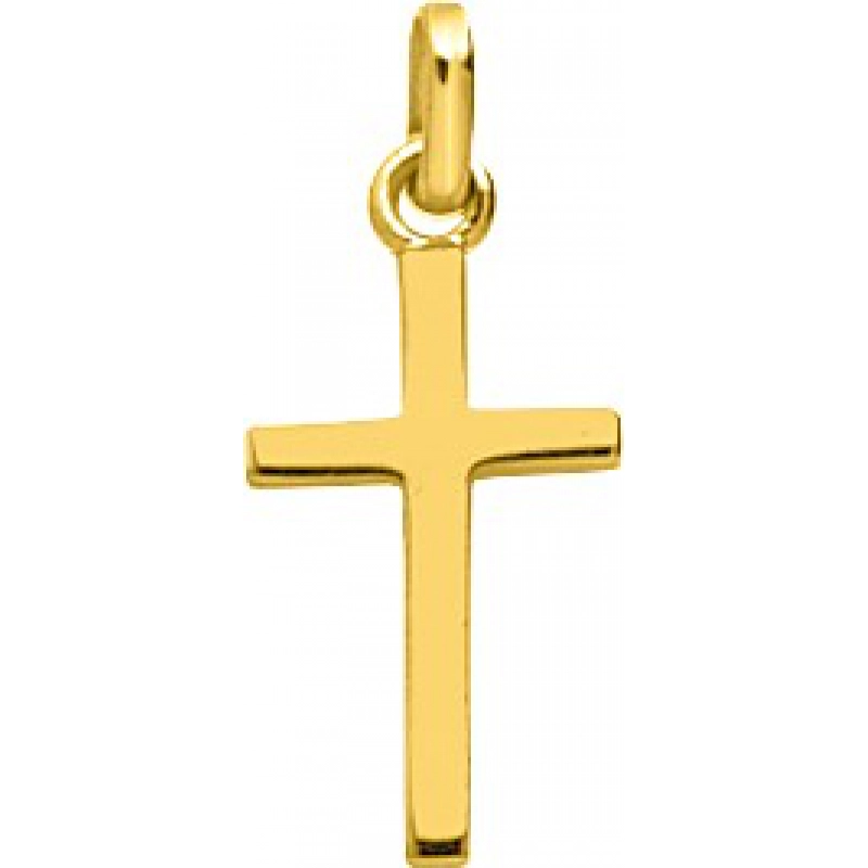 Colgante Cruz 18Kt Oro Amarillo Q44 Lua blanca