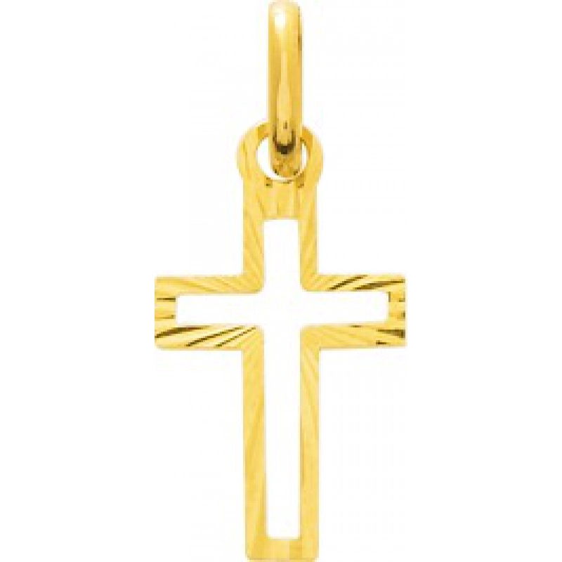 Colgante cruz 9Kt Oro Amarillo 0M54379 Lua blanca