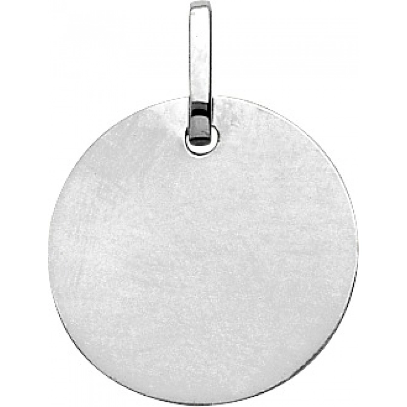 Colgante Placa 18Kt Oro Blanco W7J Lua blanca