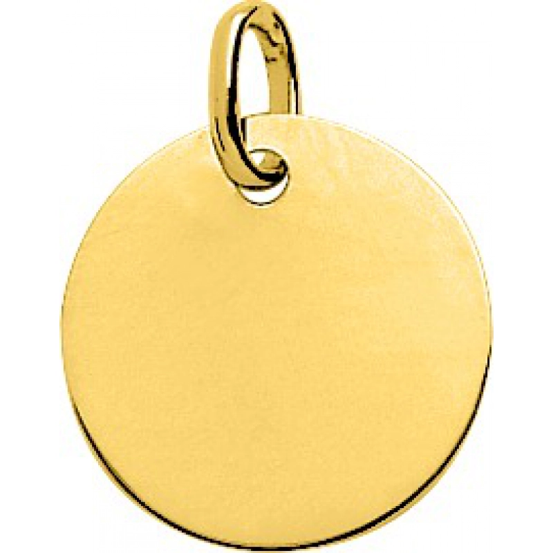 Colgante redonda 18Kt Oro Amarillo W8 Lua blanca