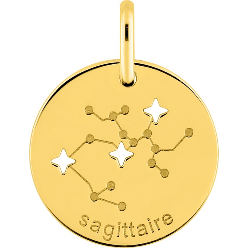 Colgante Sagitario 18Kt Oro Amarillo Lua Blanca 4.0611.89.0