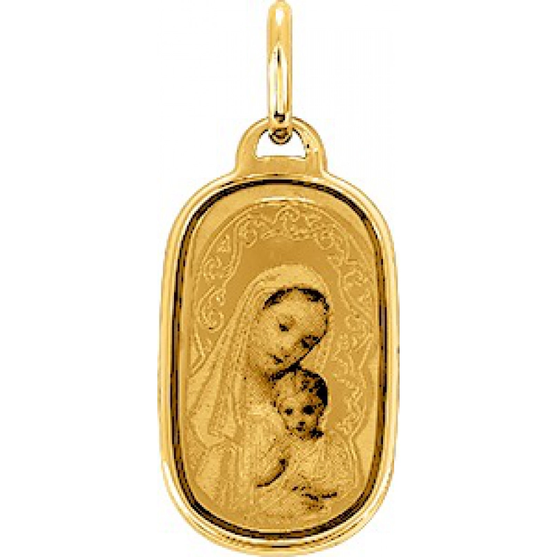 Colgante virgen 9Kt Oro Amarillo Lua Blanca 0M54352.0