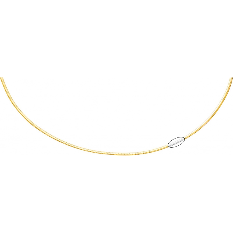 Collar cadena Avvolto reversible 18Kt bicolor 3497.9.42 Talla 42 Lua blanca