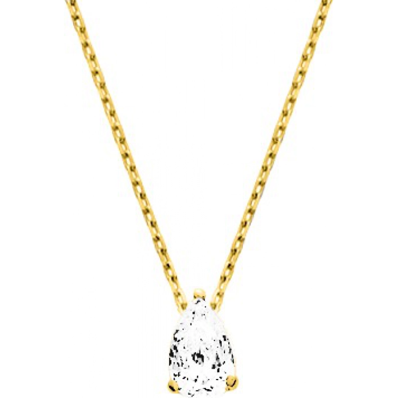 Collar chapado en oro con circonita cúbica Lua Blanca  255432.9