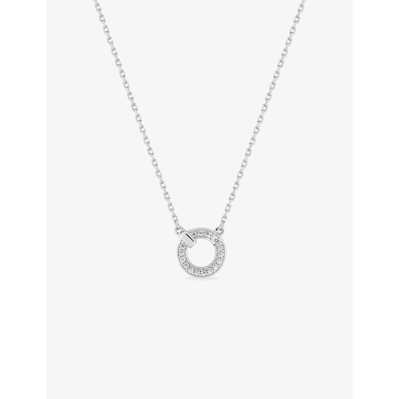 Collar circonita  Plata 925 rh Lua Blanca 455024.9.0