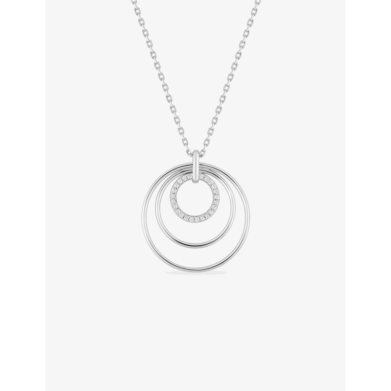 Collar circonita  Plata 925 rh Lua Blanca 455157.9.0