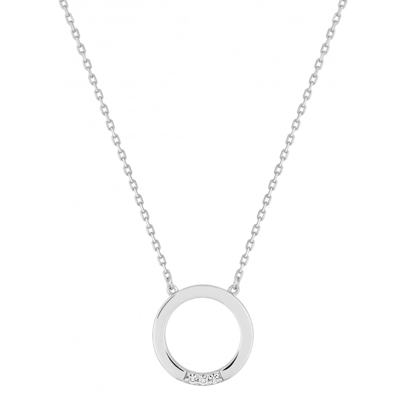 Collar circonita  Plata 925 rh Lua Blanca 455943.9.0