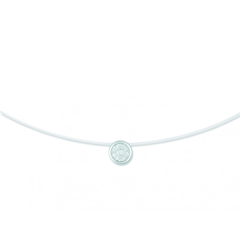 Collar con diamante 0.03ct 9Kt Oro Blanco 61CA84NJ3 Lua blanca