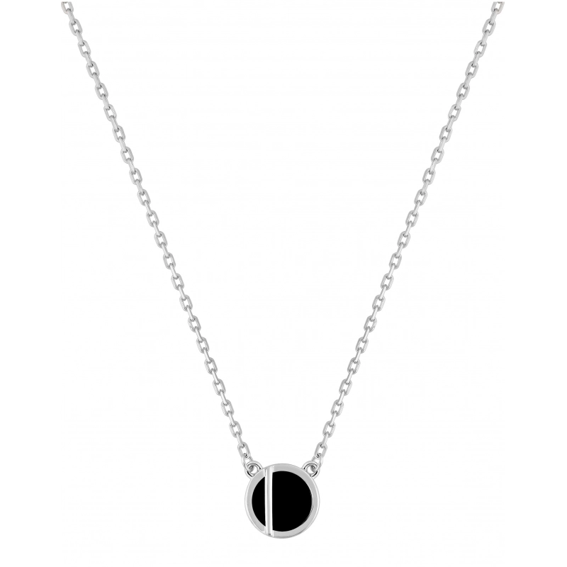 Collar lacado negro Plata 925 rh Lua Blanca 455060.0