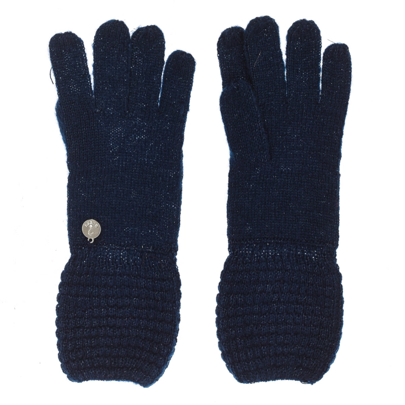 Guantes de punto de tejido térmico y suave Guess AW6717-WOL02 mujer Talla: L Color: Azul 