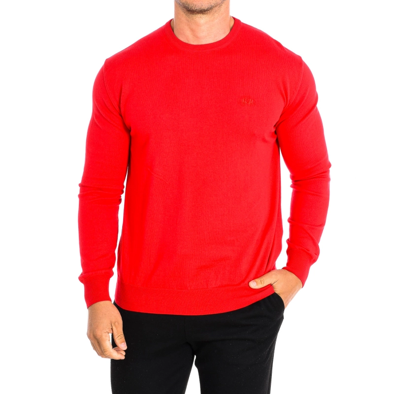 Jersey Manga Larga La Martina XMS006-XC006 hombre Talla: M Color: Rojo