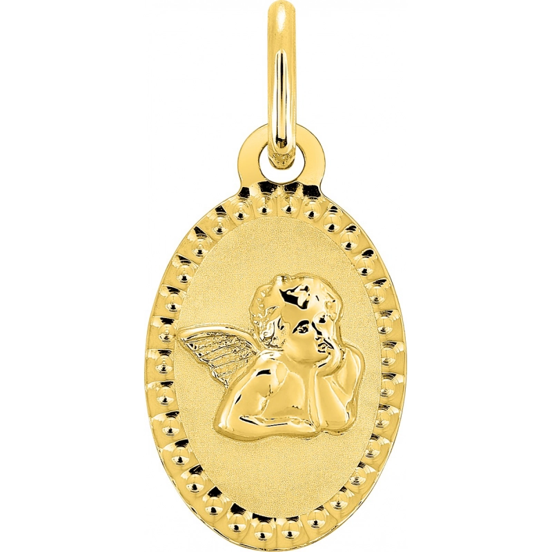 Medalla angel oro amarillo 18kt Lua Blanca 32139.0