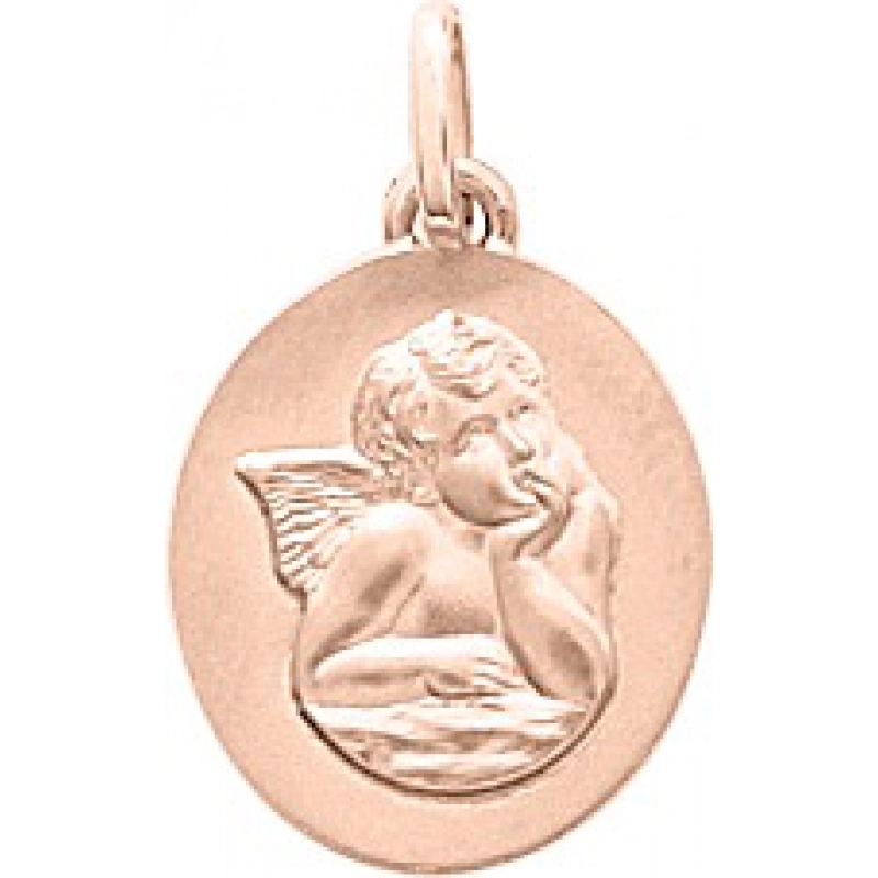 Medalla angel 18Kt Oro Rosa 32816X Lua blanca