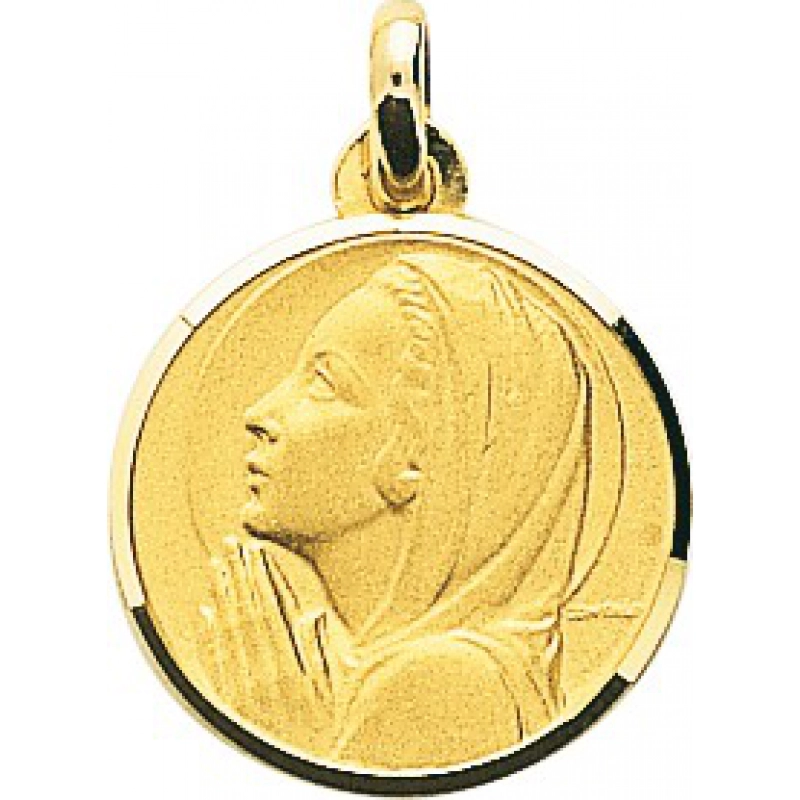 Medalla virgen 18Kt Oro Amarillo 32780 Lua blanca