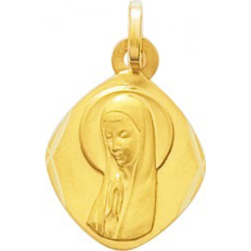 Medalla virgen 9Kt Oro Amarillo 783561 Lua blanca