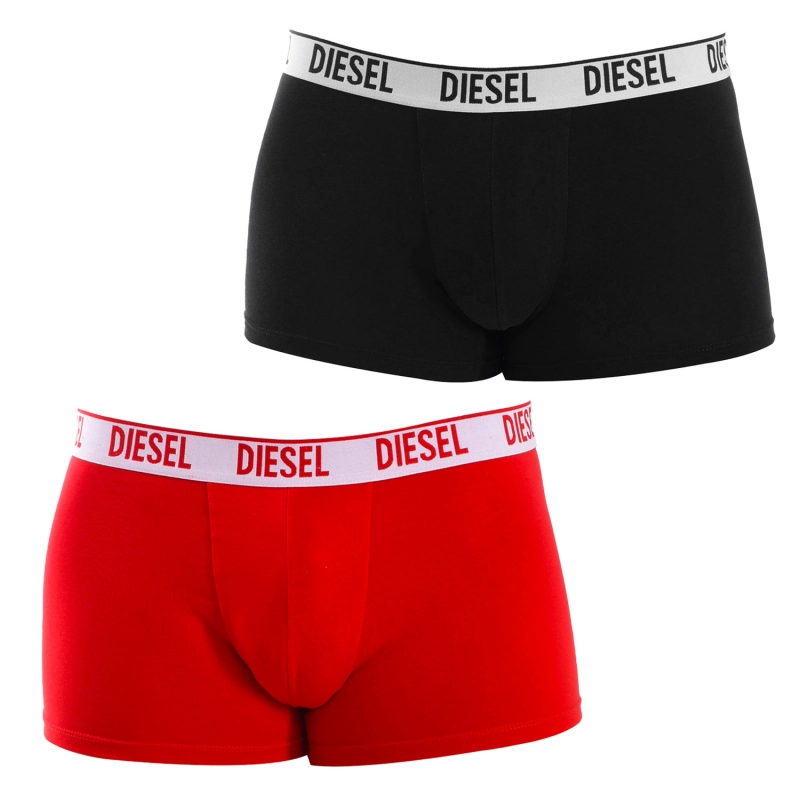 Pack-2 Bóxers Cotton Stretch Diesel 00S9DZ-0SFAC hombre Talla: L Color: Rojo 