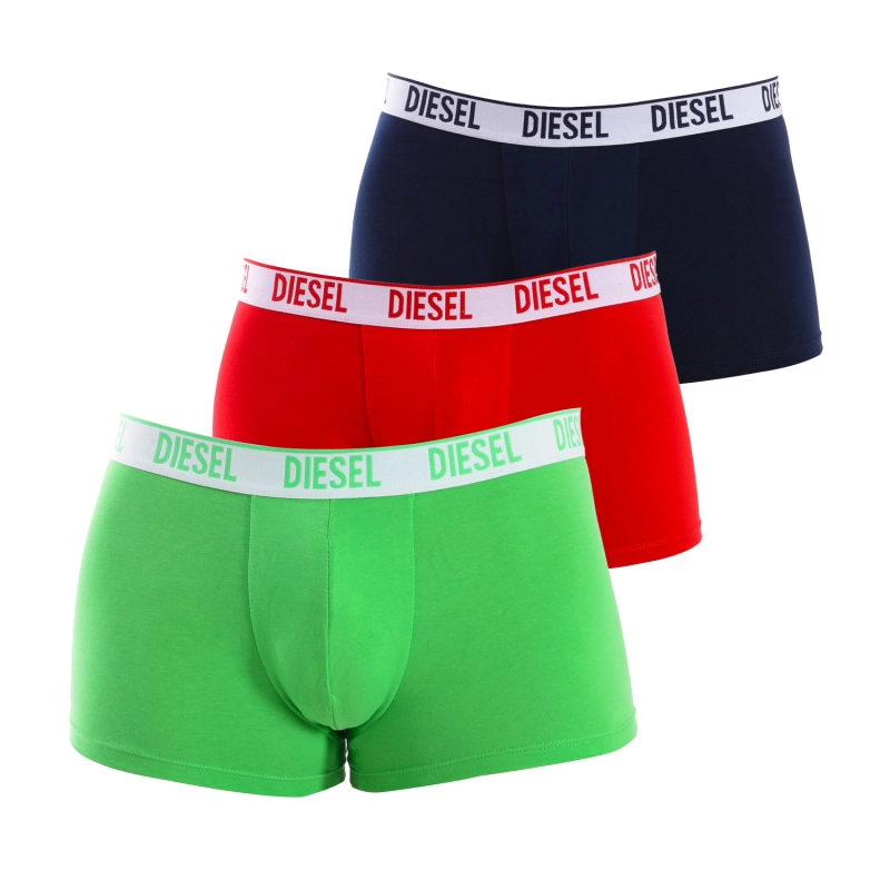 Pack-3 Bóxers Cotton Stretch Diesel 00SAB2-0SFAC hombre Talla: S Color: Verde 