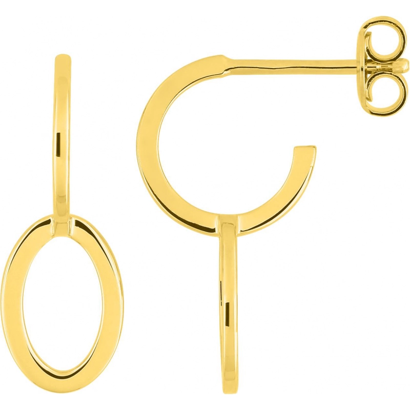 Pendientes  chapado en oro Lua Blanca 258921.0