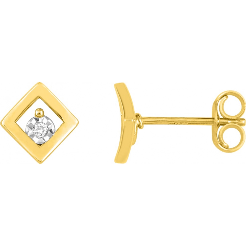 Pendientes tornillo  diamante 0.02ct GH-P2P3 oro amarillo 9kt Lua Blanca 0SH650EJ3.0