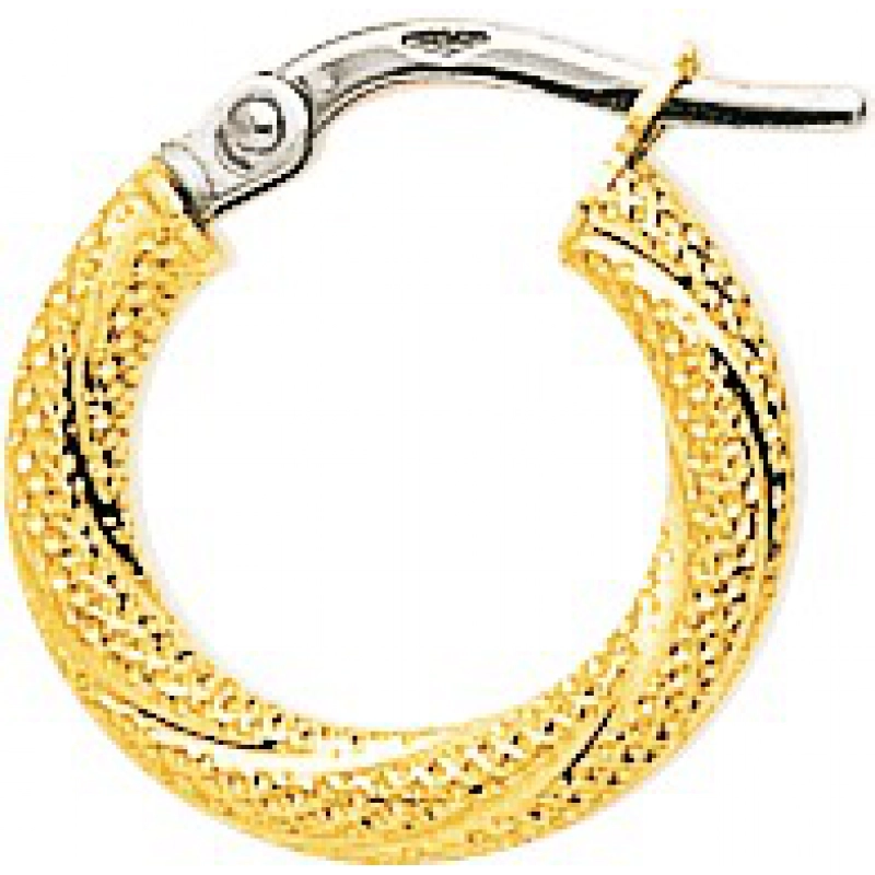 Pendientes de aro medio par 18Kt Oro Amarillo 3805.8B