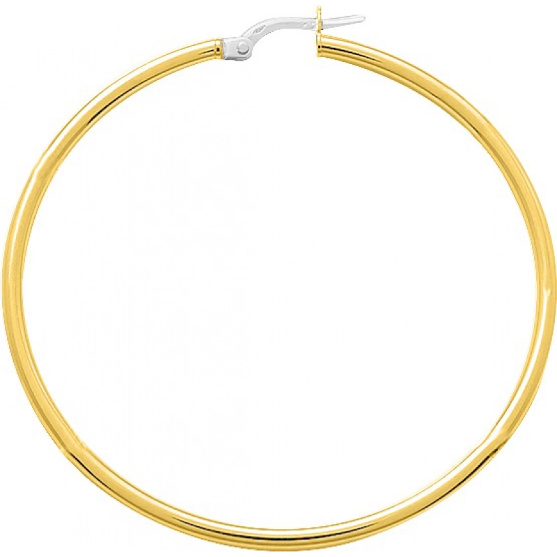 Pendientes de aro par 18Kt Oro Amarillo 3769.5 Lua blanca