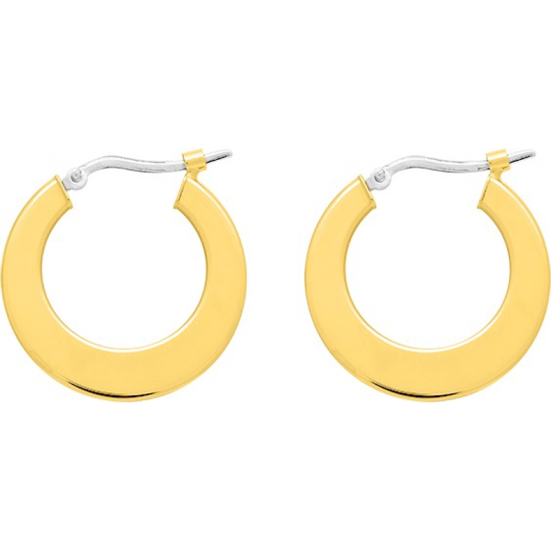 Pendientes de aro par 18Kt Oro Amarillo 0203.8 Lua blanca