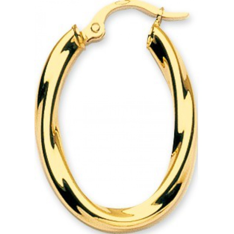 Pendientes de aro par 9Kt Oro Amarillo 773421.9 Lua blanca