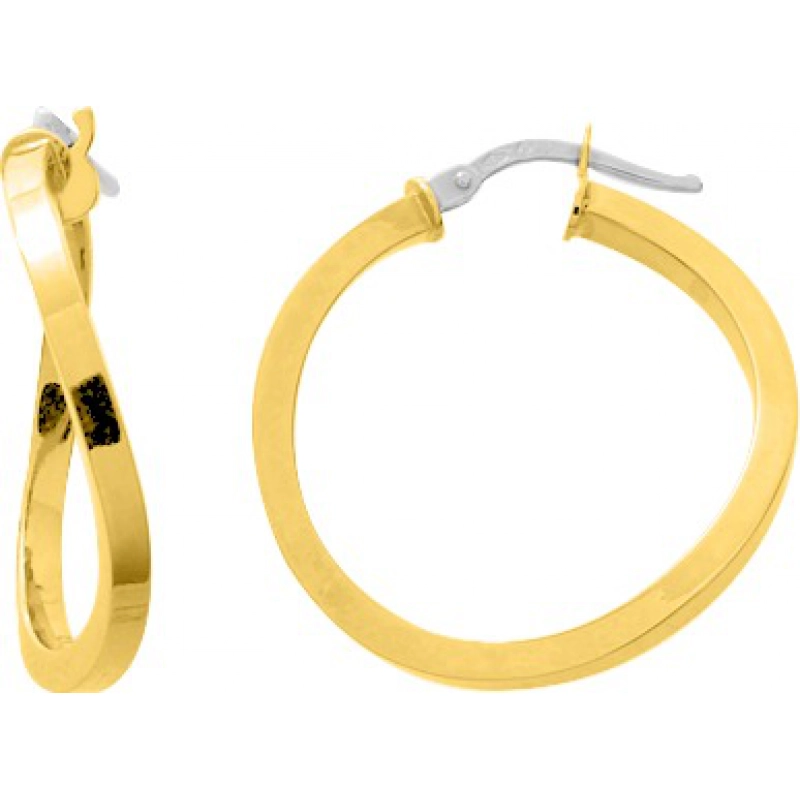 Pendientes de aro par 9Kt Oro Amarillo 0M6970.31 Lua blanca